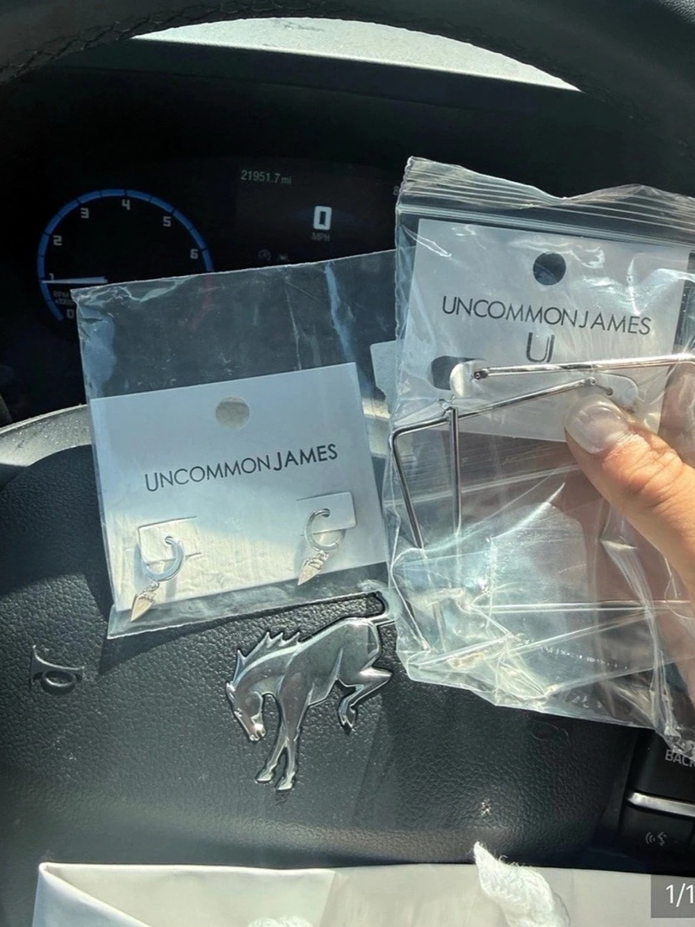 Uncommon James Earrings & Horse Brooch Silver NWT